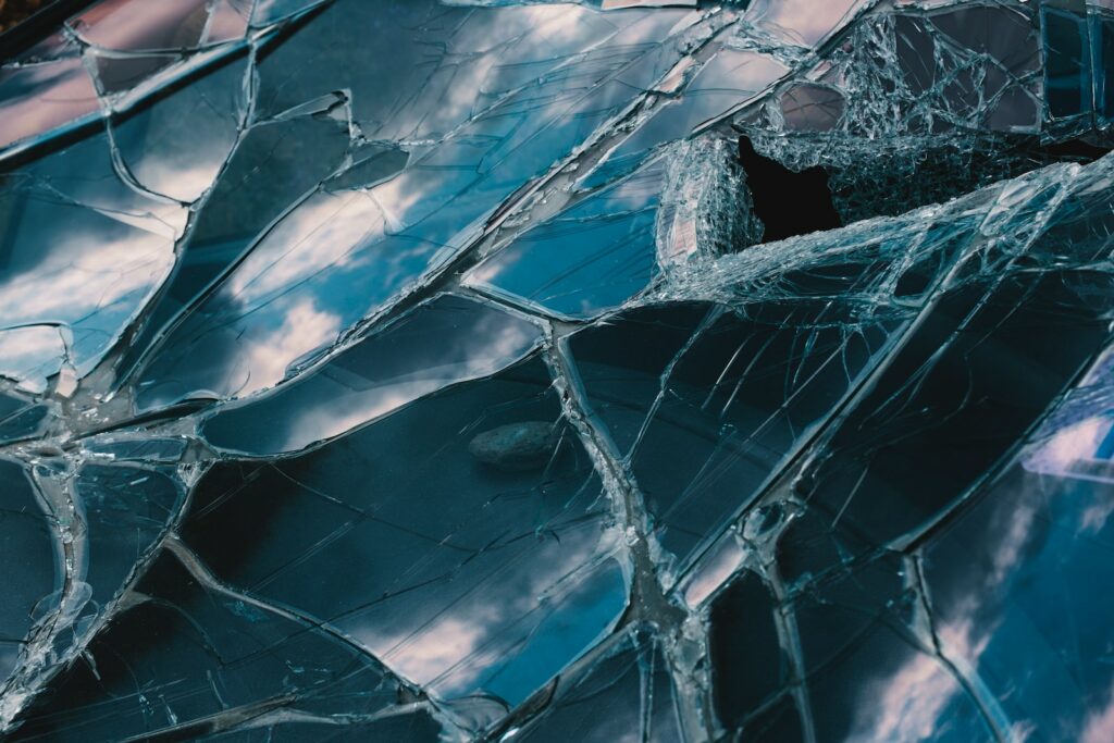 Material defect broken glass